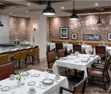 Gustoso dining room at the Watermark at Brooklyn Heights