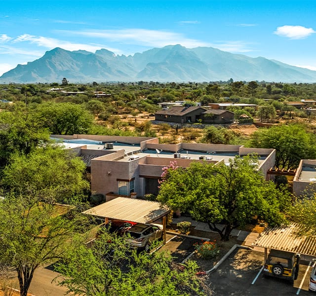 aerial shot of a watermark property