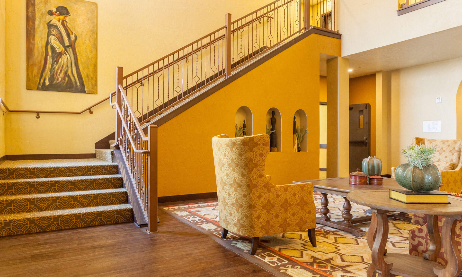 An inside shot of the Caliche Senior Living hall, 