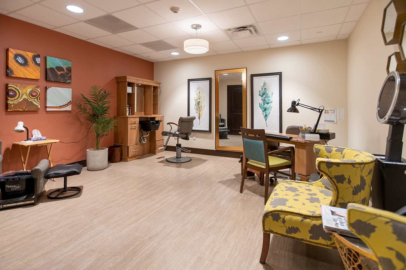 Salon interior shot
