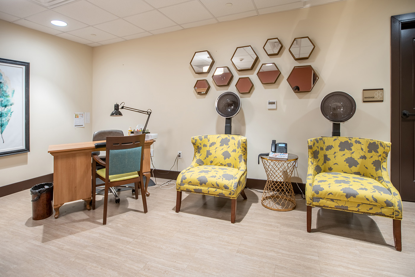 Salon interior shot
