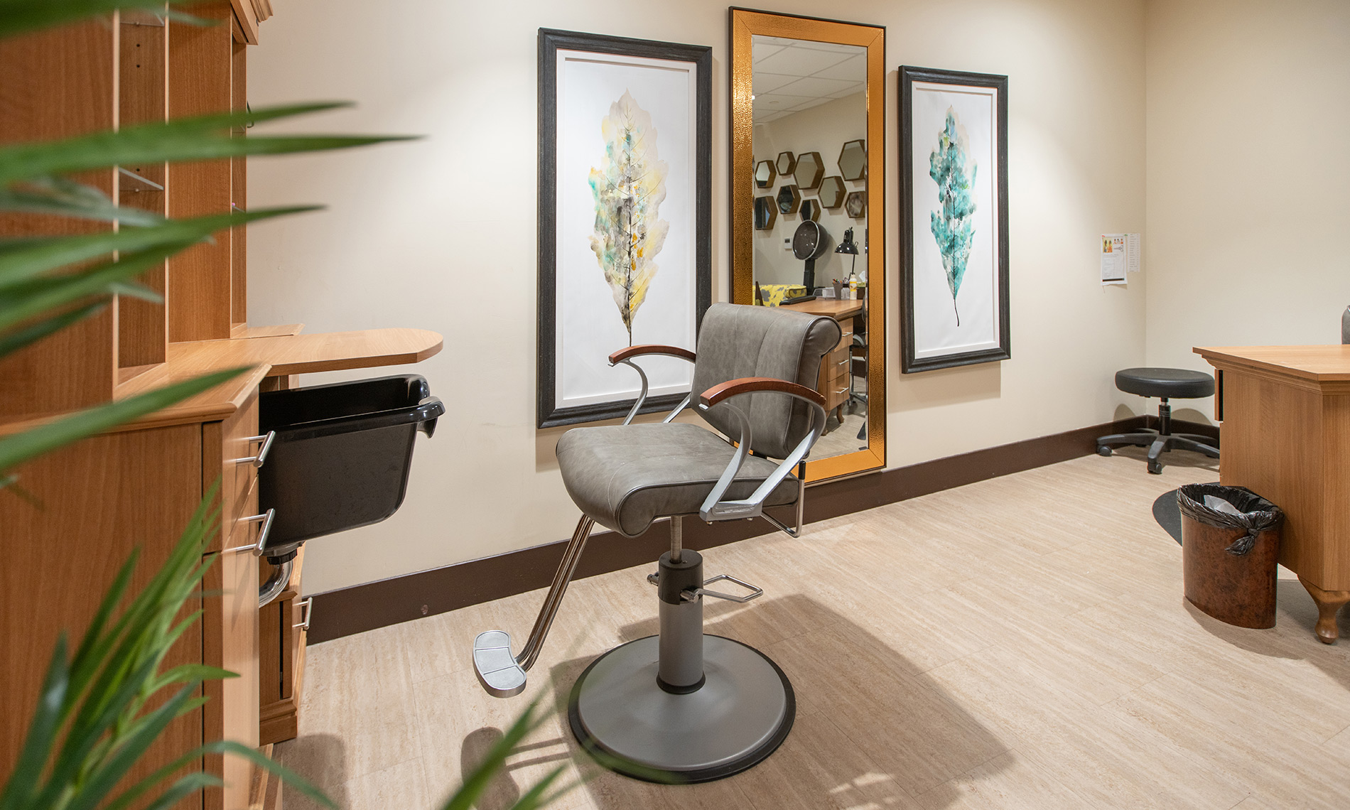 Salon interior shot
