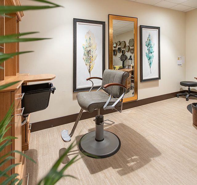 Salon interior shot
