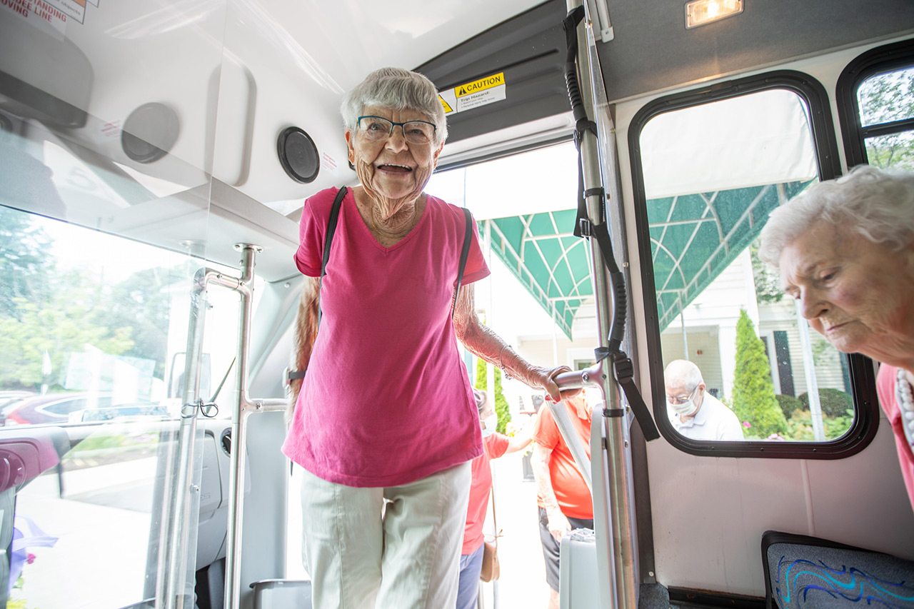 Entering the bus