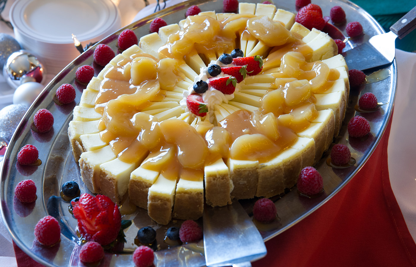A close shot of a local dessert