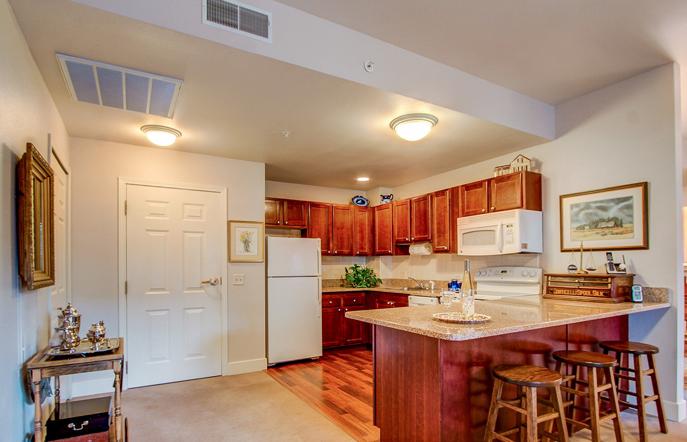 Kitchen area of the St Andrew appartments