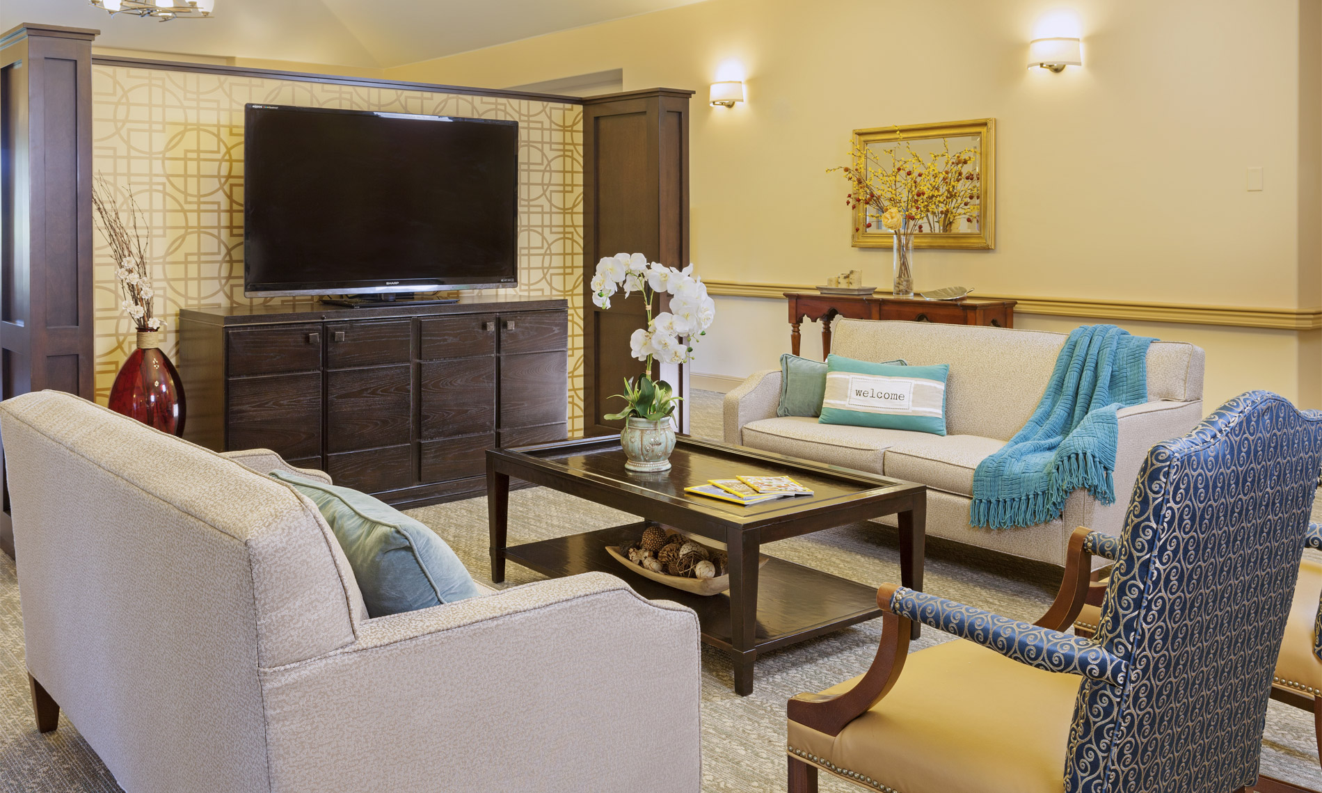 Living room Area in one of the apartment