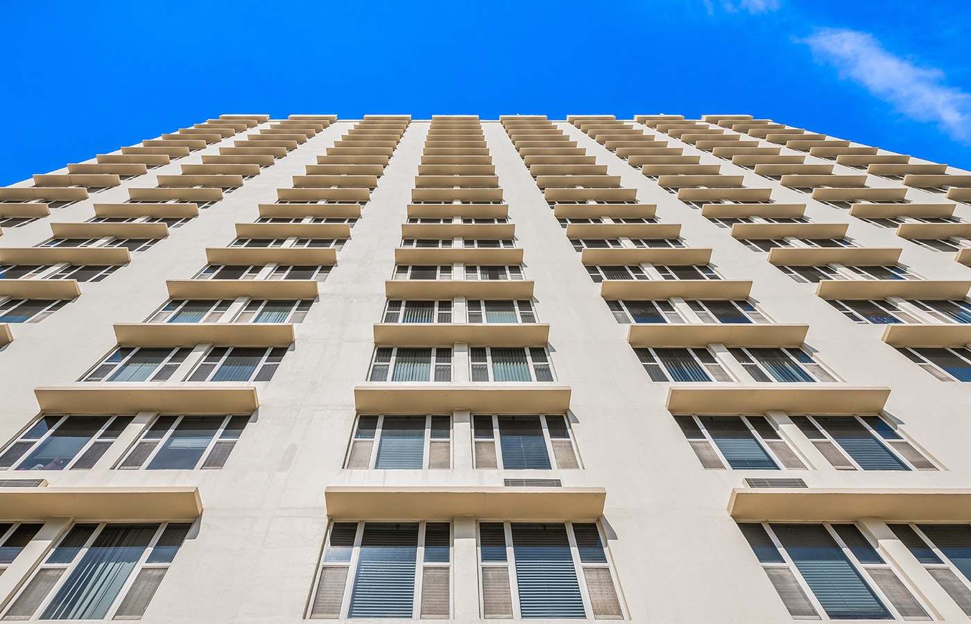 Outside view of the apartment facing skyward
