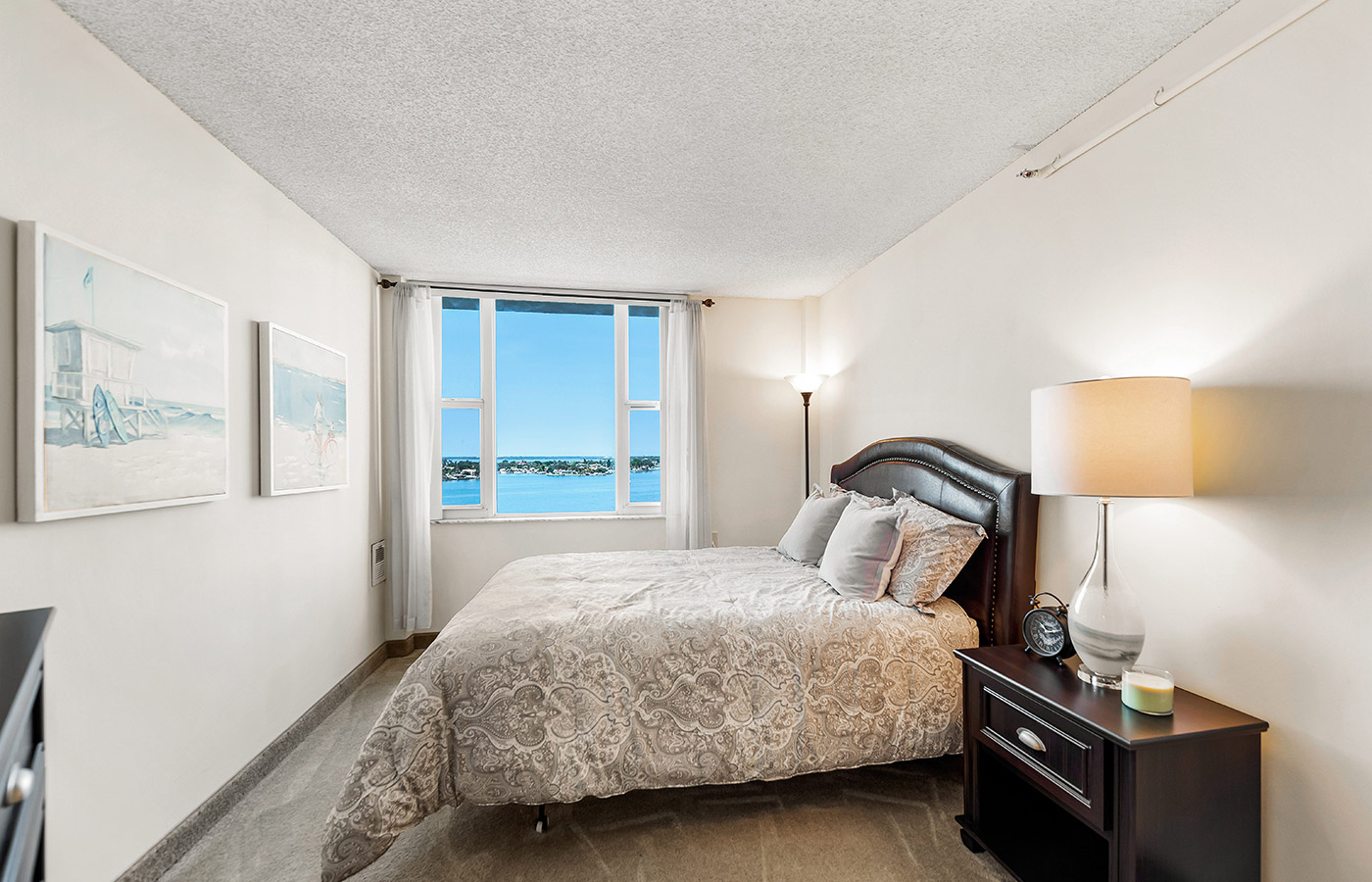 Modest but cozy and bright bedroom