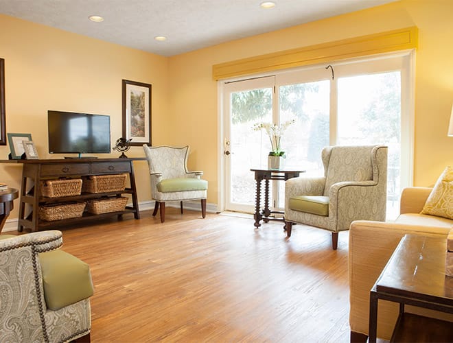 A dining room exclusively for members of the Assisted Living program at the Fountains at Albemarle