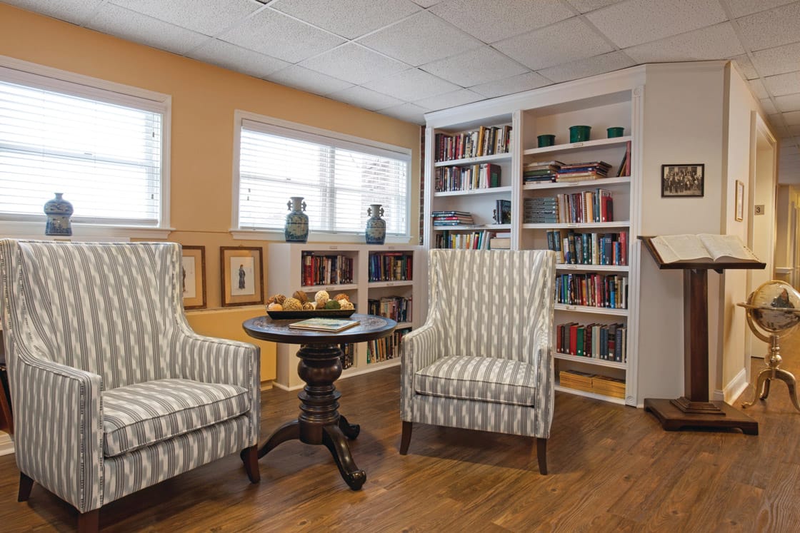 Our lifestyle will keep you feeling strong and thriving. Head on over to our library. It's stocked from floor to ceiling with books to satisfy any bookworm.