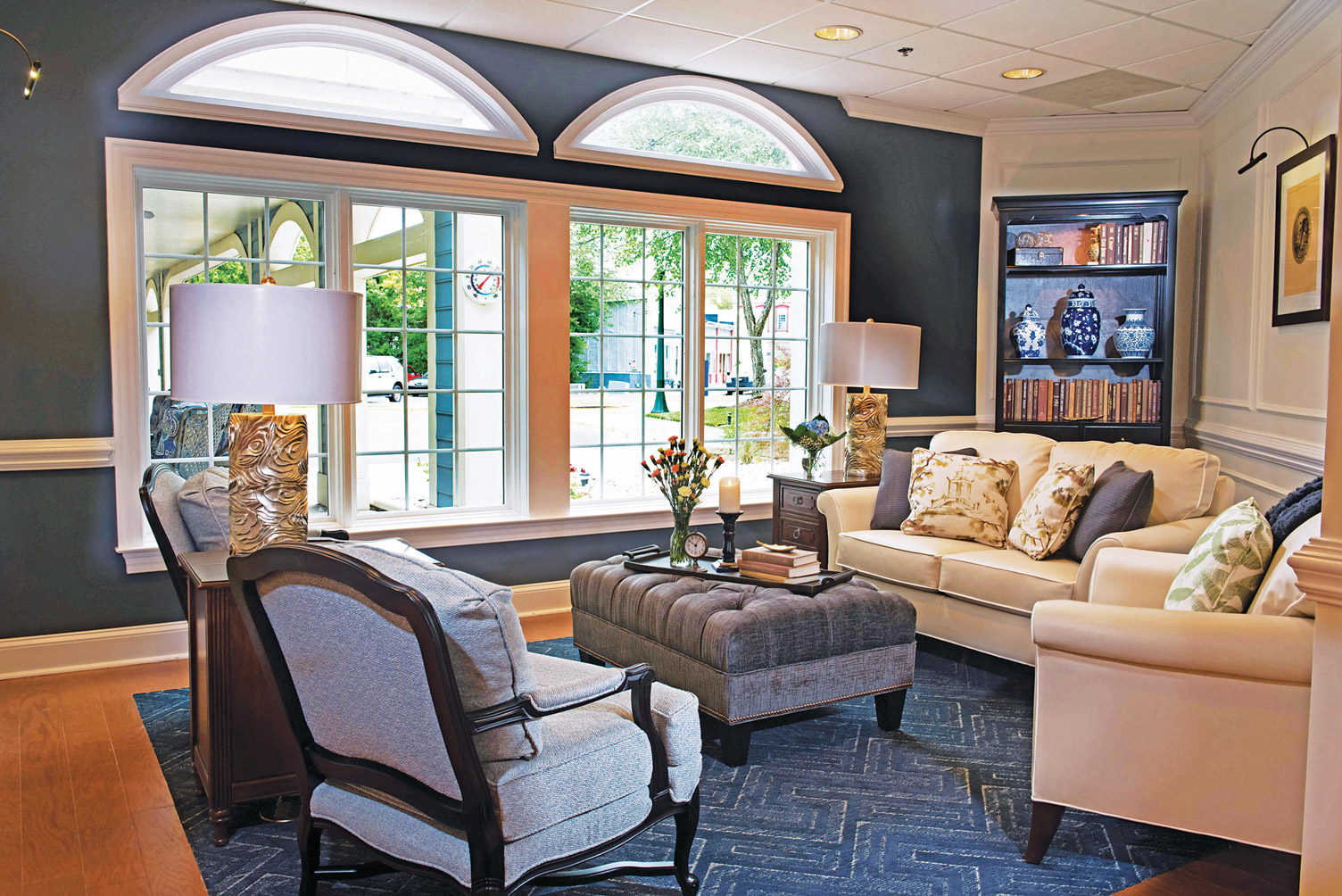 Seating area in the Parlour at The Fountains at Albemarle
