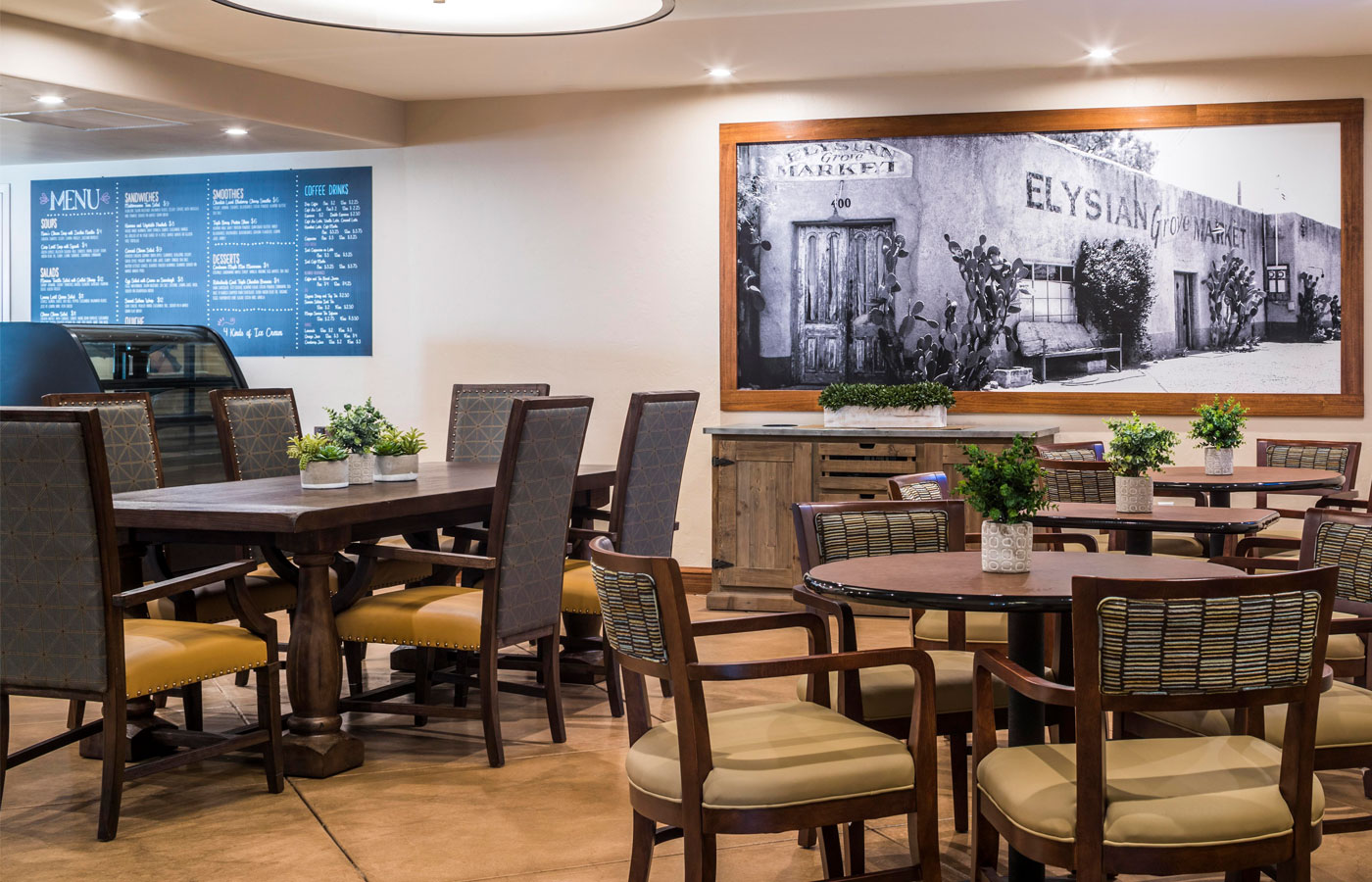 A large common area at The Hacienda at the River