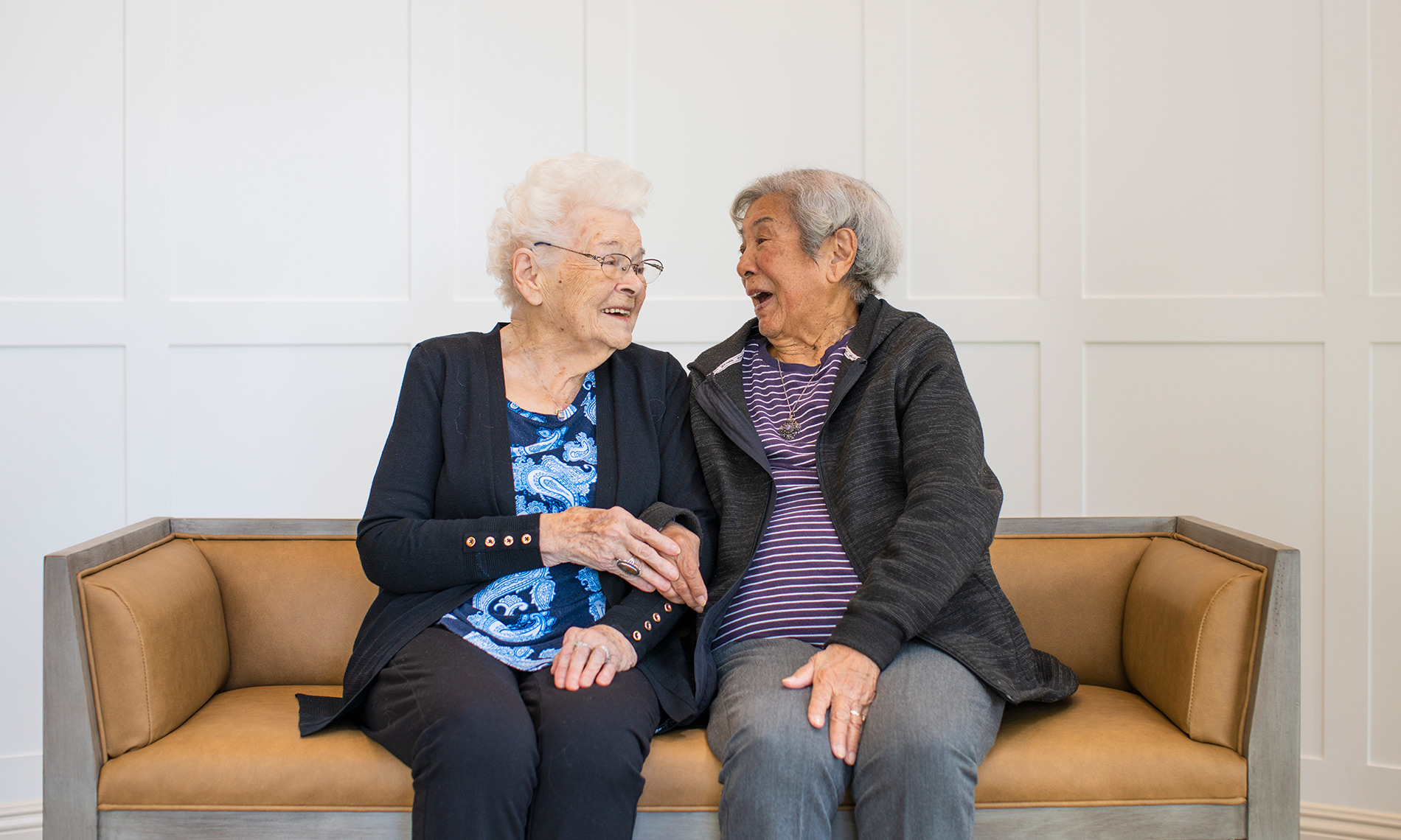 Two residents enjoying each other's company