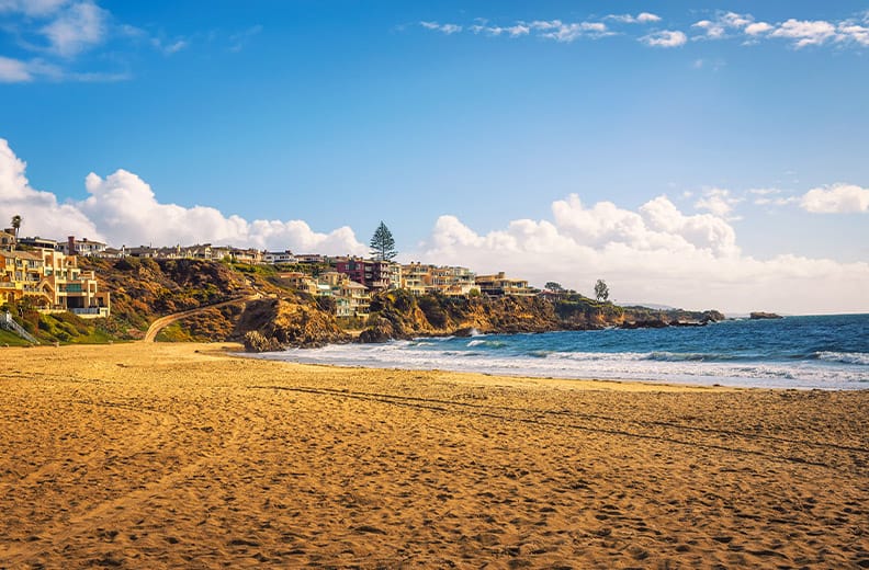 The beach at Corona Del Mar, Ca