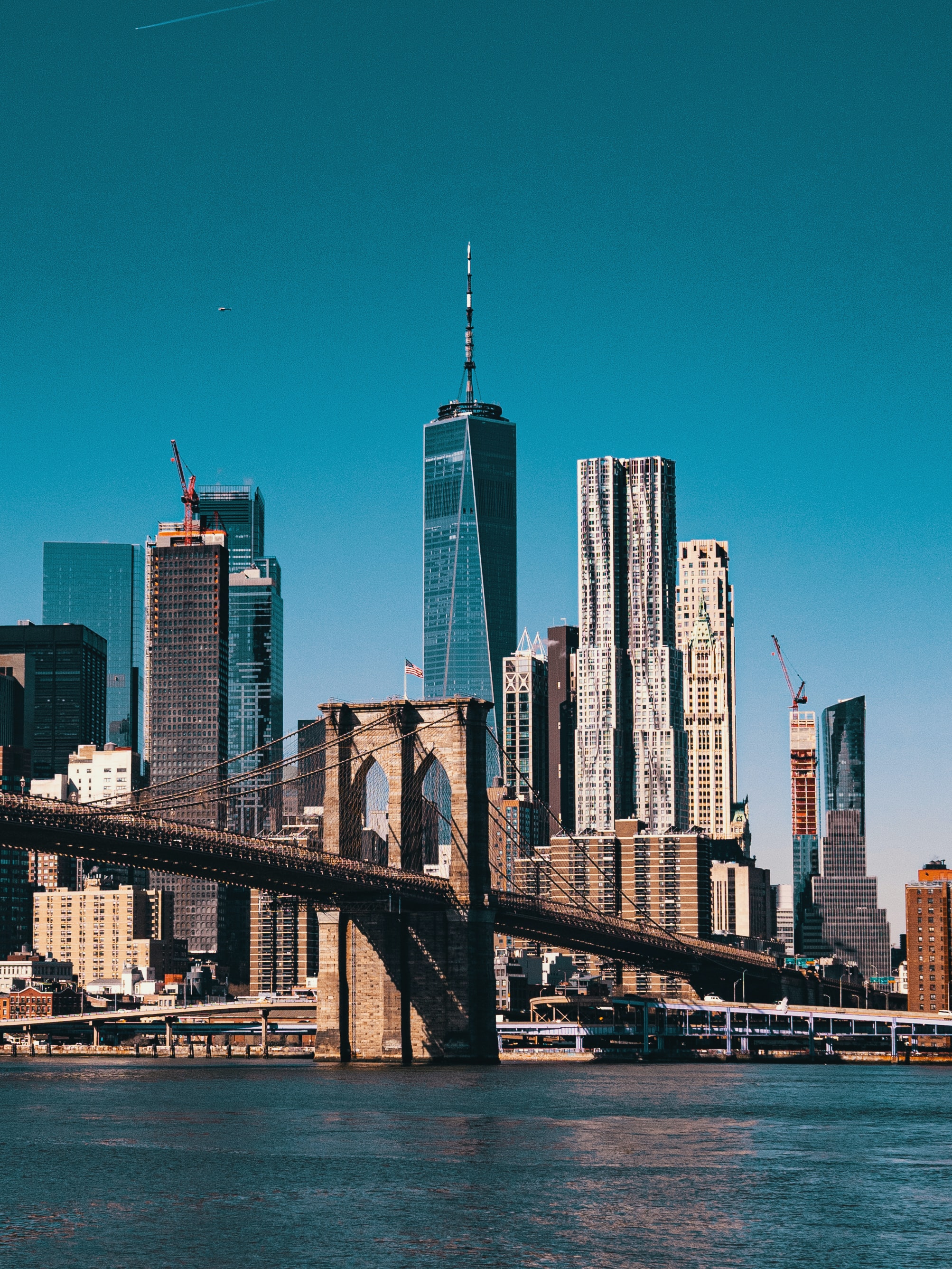 Tower buildings and bridge