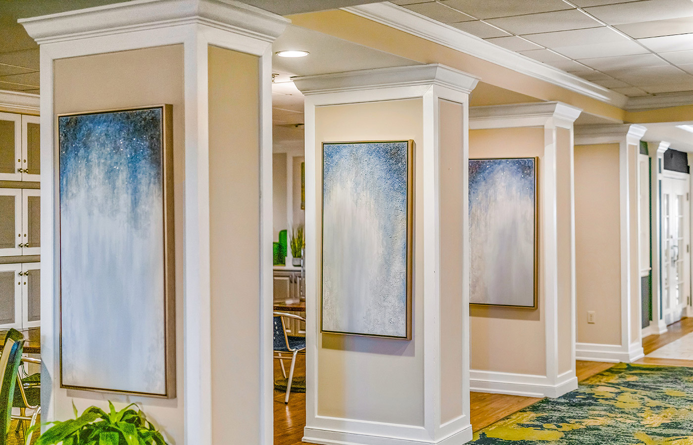 Art Hall displaying painting canvas