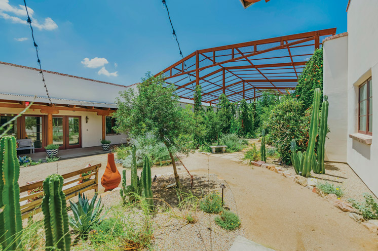 A garden for resident use at The Hacienda at the Rivers