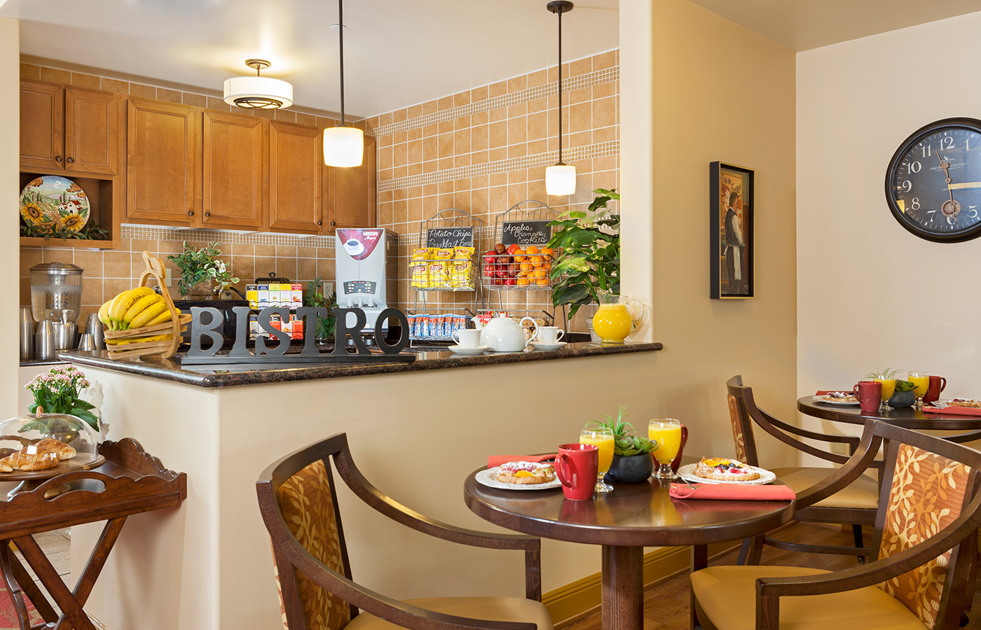 Kitchen area in one of the apartment