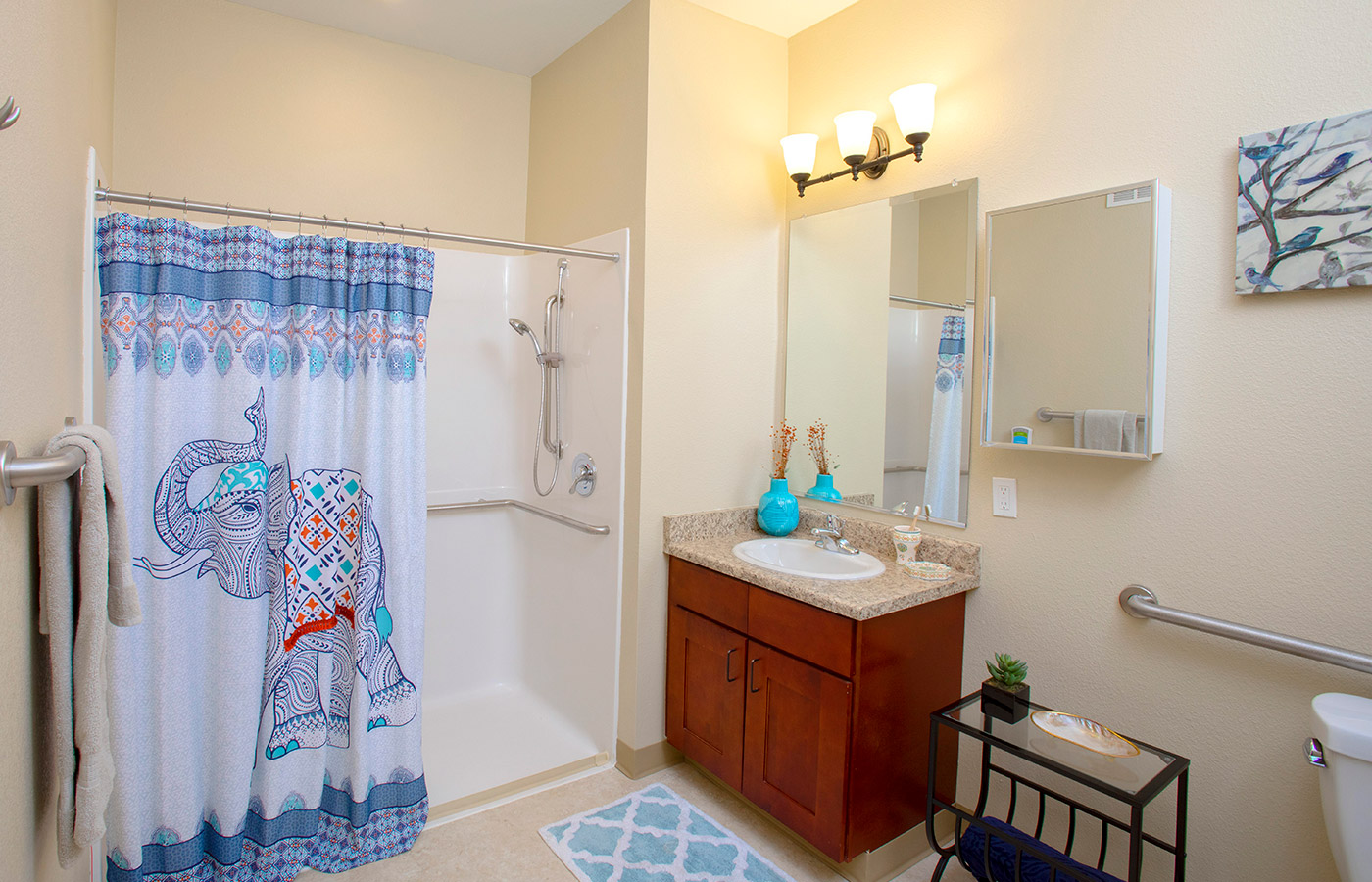 A view of the bathroom in the appartments