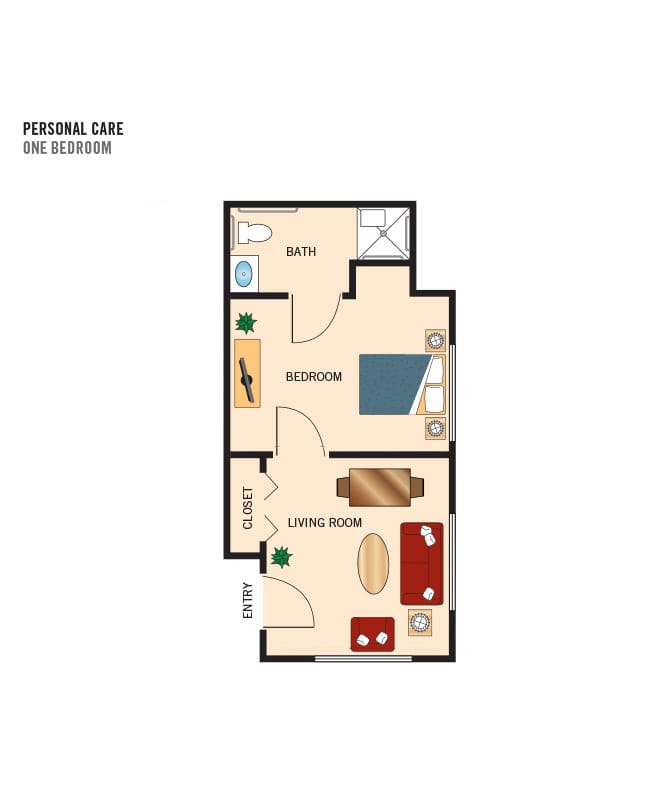 Personal Care 1 bedroom, Blue Bell Palace