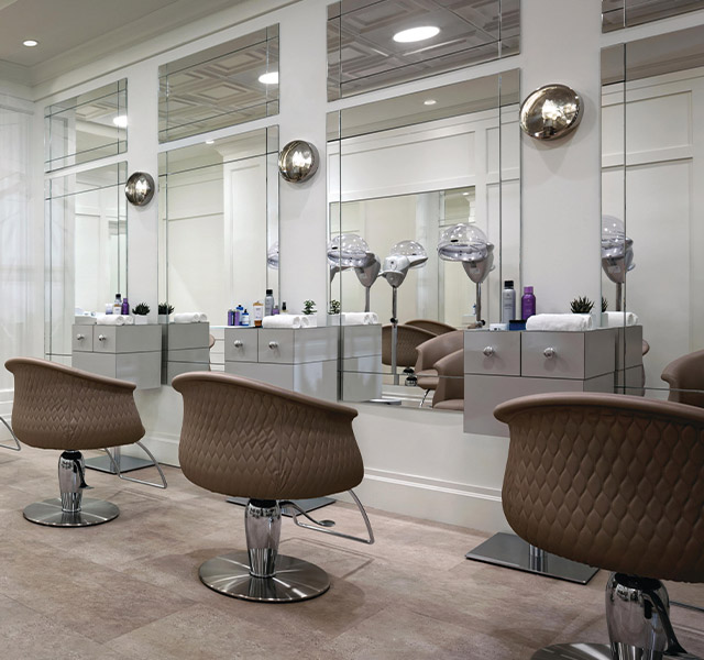 salon chairs at indulge salon and spa