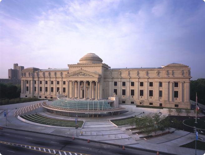 exterior of the brooklyn museum at dusk exterior of the brooklyn museum at dusk