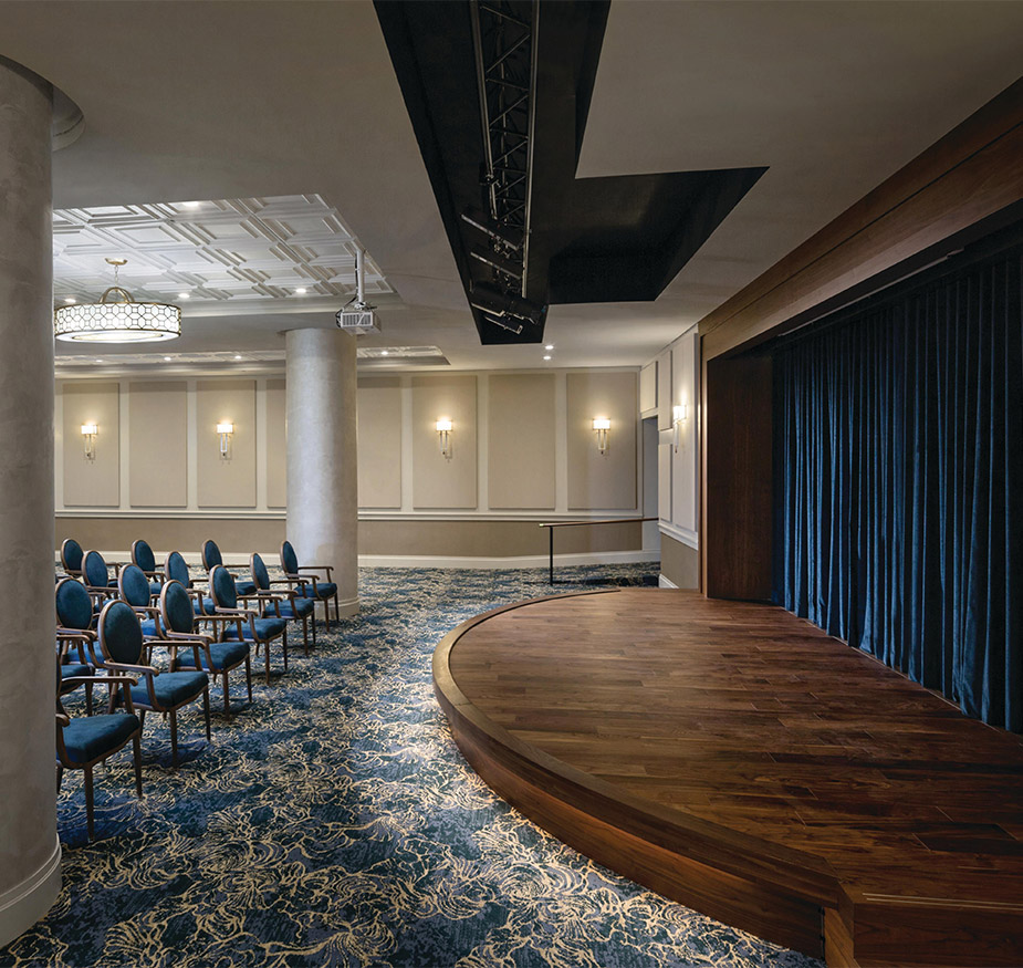 Performance centre stage and curtains at the Watermark at Brooklyn Heights Performance centre stage and curtains at the Watermark at Brooklyn Heights