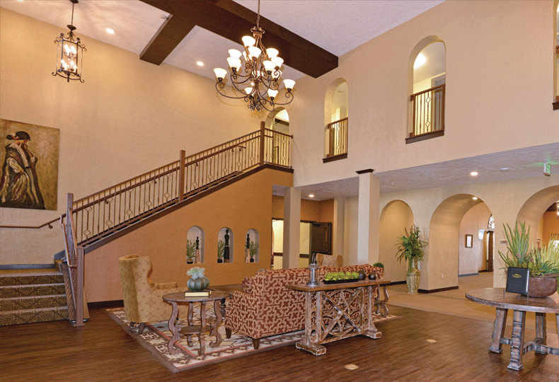Caliche Senior Living - Brochure An inside shot of the Caliche Senior Living hall,