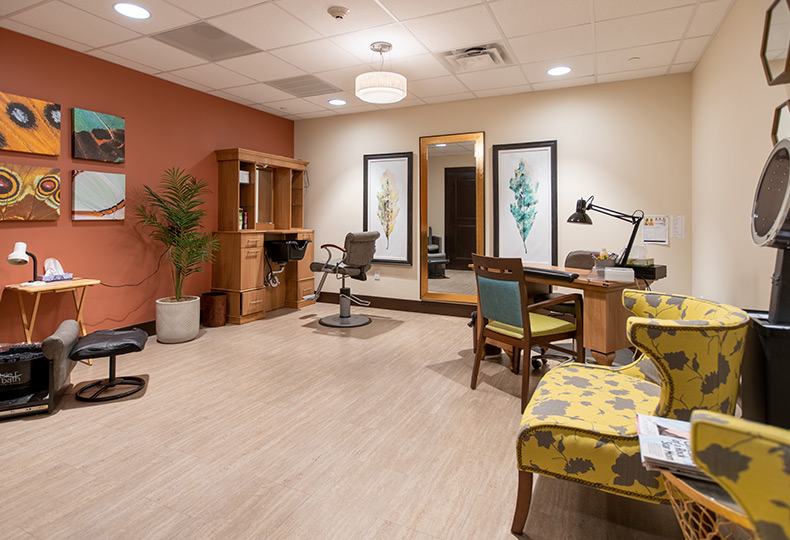 Salon interior shot