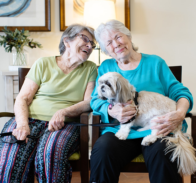two residents enjoying each other's company