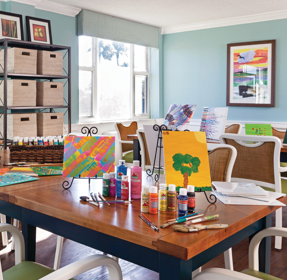 Activities Art supplies on table