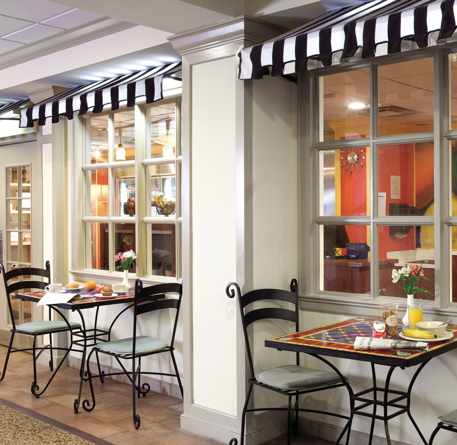 Signature Storefront of the cafe with multiple table