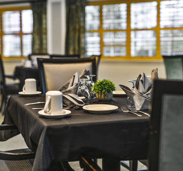 Dining Dining table with silverware