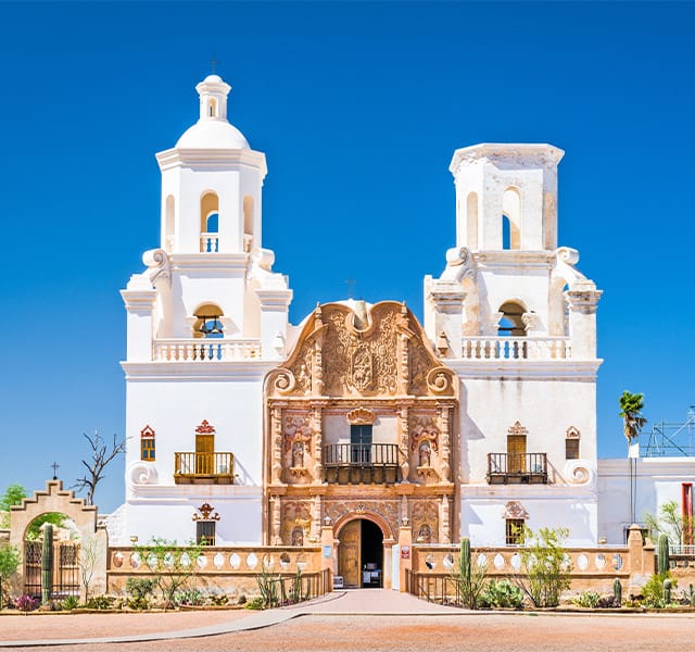 The Hacienda at the River The Neighborhood - The History The historic Mission San Xavier del Bac in Tucson, Arizona, USA