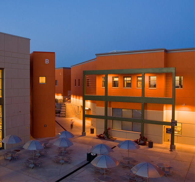 Community College A community college campus at night