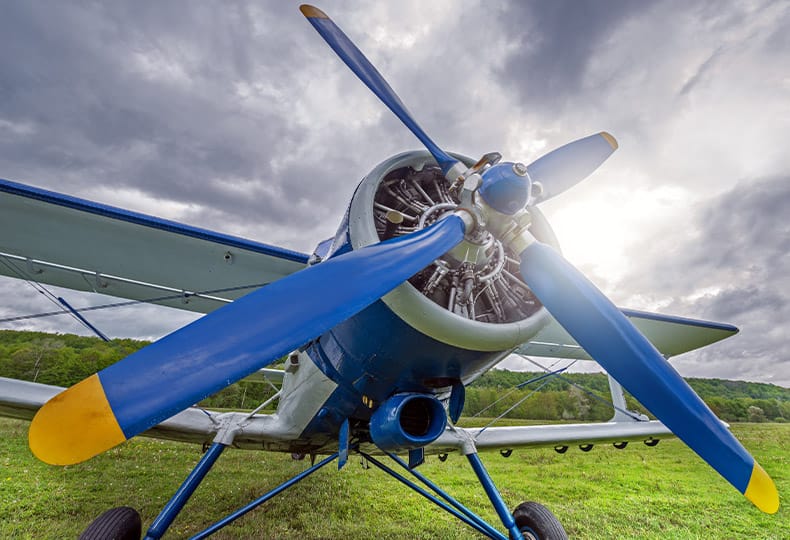 The Preston of the Park Cities Frontiers of Flight Museum Old retro plane before the flight