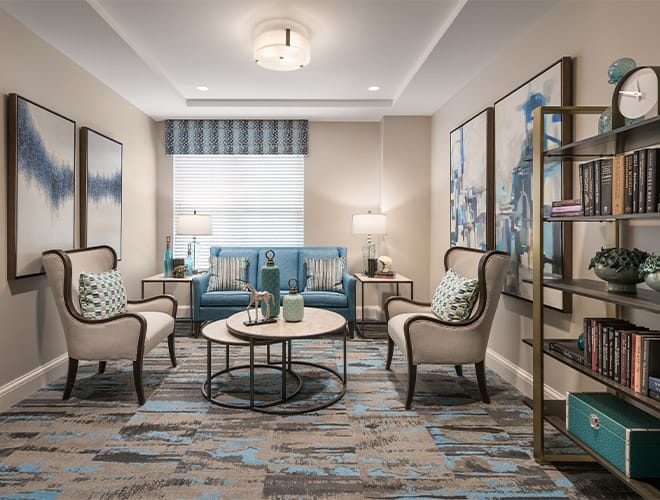 The Preston at the Park Cities 3D Tours Seventh floor lounge located at the Preston at the Park Cities