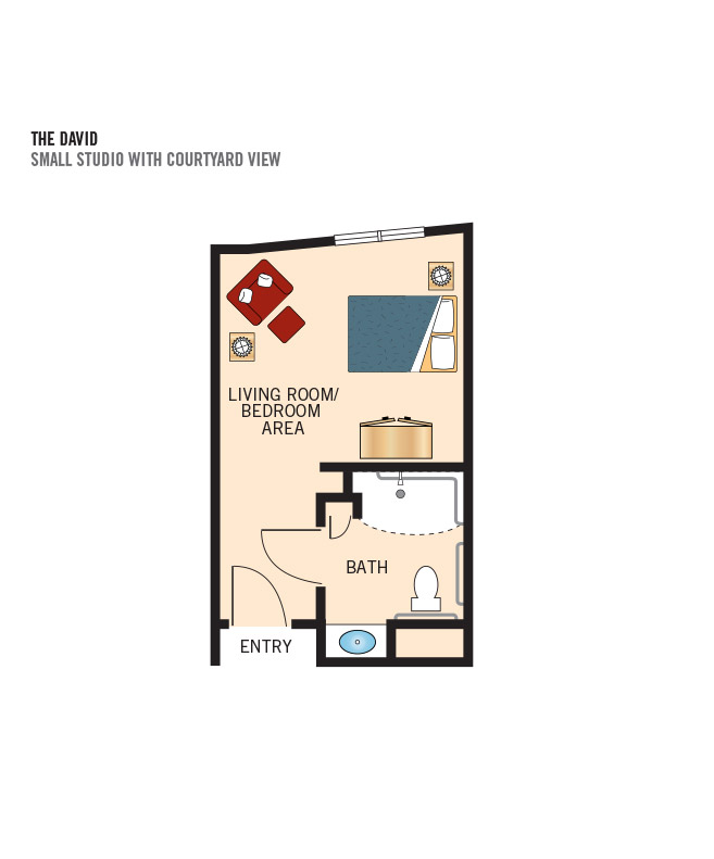 Assisted living studio, The Watermark by the Bay, Emeryville, CA