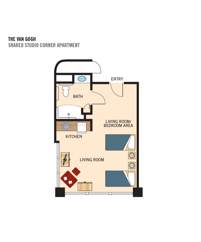 Memory Care studio, The Watermark by the Bay, Emeryville, CA