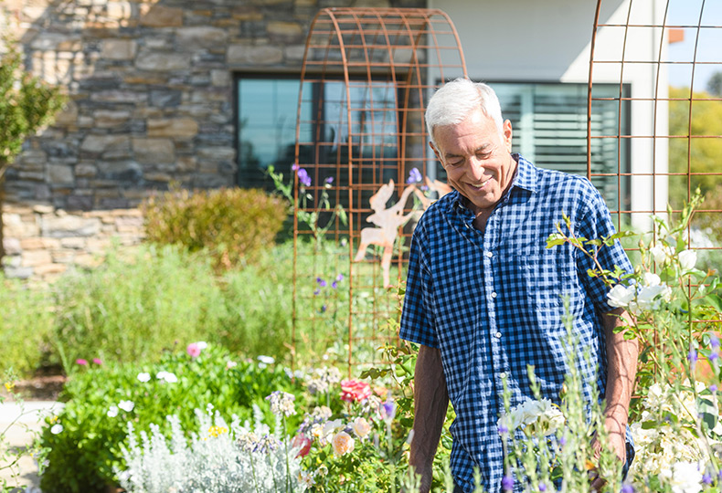 A Man in the garden