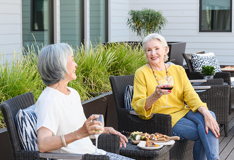 Two Old Ladies talking